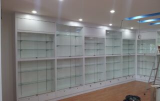 Pharmacy Sungai Petani Kedah - Commercial Renovation - Medicine Display Glass Cabinet in White Laminate Finishing